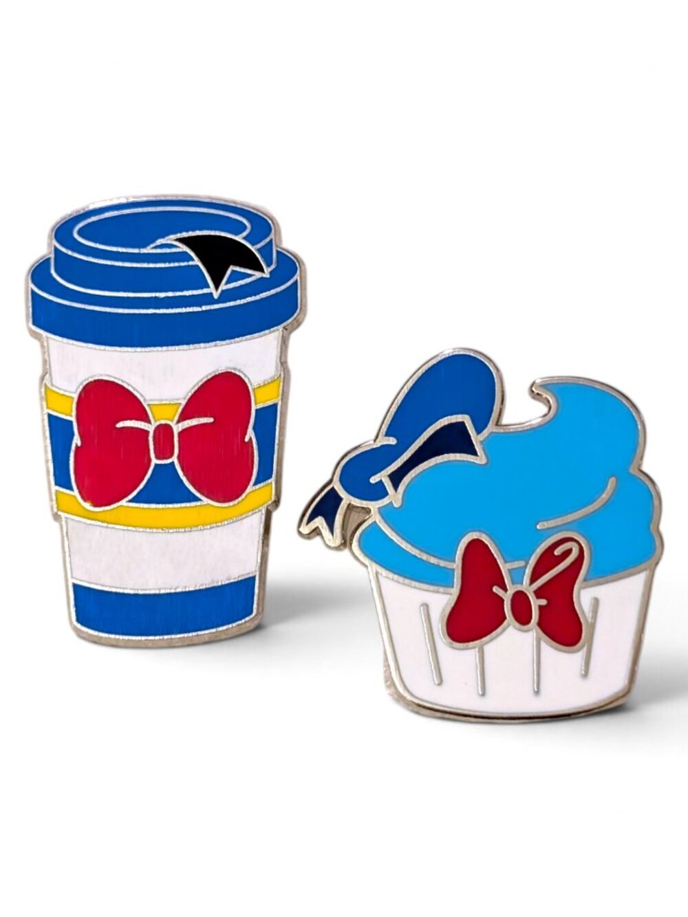 Donald Duck Disney Pins: Latte Coffee Cup and Cupcake